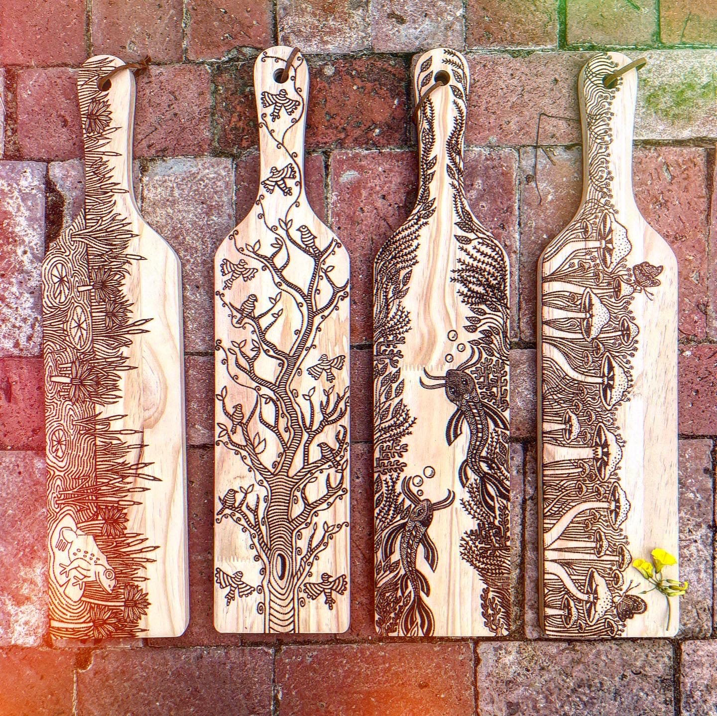 Pine Wood Snack Boards- Pyrography