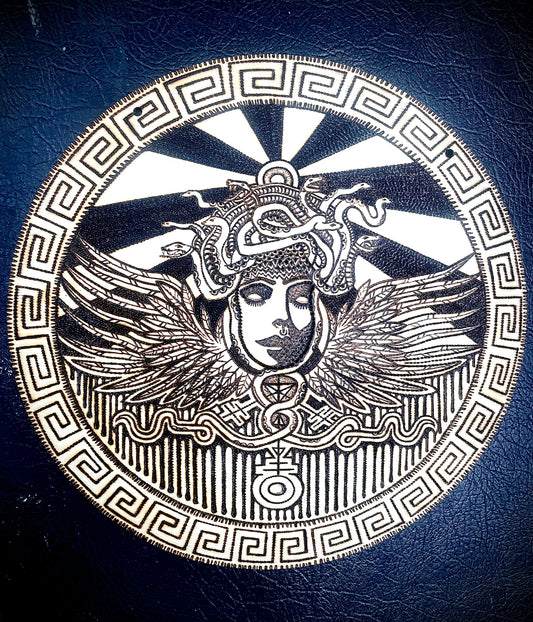 The Aegis Shield, Pyrography